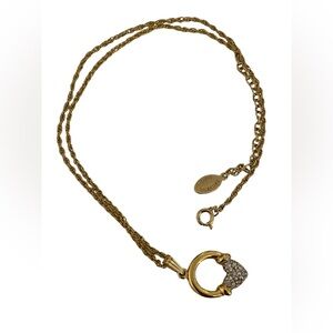 Mario Valentino Gold-Tone Rope Chain Necklace with Heart Charms